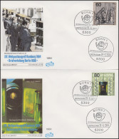 1215-1217 Weltpostkongreß, Einzelmarken Aus Block 19 Auf 3 FDC ESSt Bonn   - U.P.U.