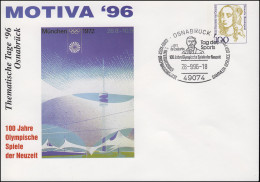 PU 350 Frauen 100 Pf MOTIVA'96 Olympische Spiele, SSt Osnabrück 28.9.1996 - Private Covers - Mint