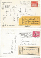 Suisse #2 Pcards To Italy Forwarded  With Hotel Labels - From The 70's - Hotel- & Gaststättengewerbe