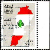 Liban Poste Obl Yv: 519 Mi:1577 Carte Du Liban Bord De Feuille (Belle Obl.mécanique) - Lebanon