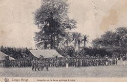 Congo Belge Inspection De La Force Publique à Irebu - Congo Belge