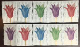 Netherlands Port Betaald 2000 Tulips Flowers Coil Strips MNH - Other & Unclassified