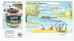 Fdc 2024_Envel. 1er Jour_fdc_Fête Du Timbre, Navigation De Plaisance. PJ 89 Auxerre 09/03/24. - 2020-…