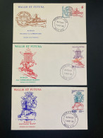 Enveloppes 1er Jour "Bateaux" 07/08/1986 - 348/350 - Wallis Et Futuna - Marine Nationale - Militaria - FDC