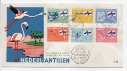 - FDC CURACAO / WILLEMSTAD (Antilles Néerlandaises) 25.8.1965 - Bel Affranchissement DRAPEAUX - - Omslagen