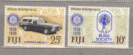 FIJI 1976 Rotary Car MNH(**) Mi 352-353 #Tr115 - Rotary, Lions Club