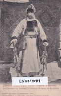 Chamane De Sibérie: Buryat Shaman With Ritual Sticks Hung With Bells From Irkutsk In Siberia 1900-1910. Rare! - Asie