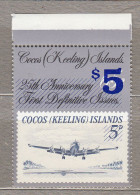 COSO (KEELING) ISLANDS 1990 Stamps On Stamps Airplane CV 80EUR MNH(**) Mi 236 #Tr117 - Cocoseilanden