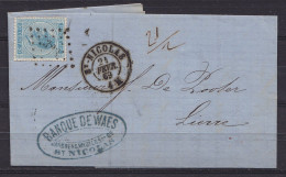 L. Affr. N°18 Lpts "328" Càd ST-NICOLAS /24 FEVR 1869 Pour LIERRE - 1865-1866 Profiel Links