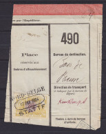 Bordereau D'envoi De Colis Affr. N°TR39 Oblit. Chemin De Fer "NORD BELGE /17 FEV 1904/ STATTE" - Documentos & Fragmentos