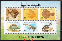 Libya 1996-Fossils And Dinosaurs-MNH** //  Libye 1996-Fossiles Et Dinosaures-Neuf** - Fossils