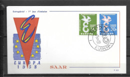 1958 - FDC - SARRE - 8 - 4 - 1958