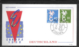 1958 - FDC - ALLEMAGNE - 3 - 4 - 1958