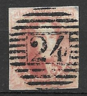 OBP8A Met 4 Randen (soms Nipt) En Met Balkstempel P24 14B Bruxelles ( Zie Scans) - 1851-1857 Medaillen (6/8)