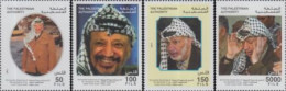 Palästina Mi.Nr. 251-54 7.Todestag J.Arafat, Präsident, Friedensnobelpreis (4 W.) - Palestine