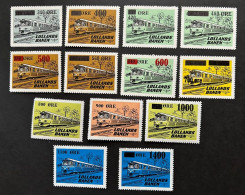 Denmark Danemark Danmark 1960 Lollandsbanen Raylway Post Train Rare Interest From 60's Set Of 13 Stamps MNH - Emissions Locales