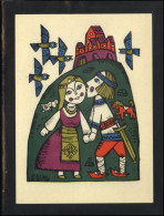 Post Card Lithuania LT Pc 052 Fairy Tales Folk Legends Illustration Art By A. STEPONAVICIUS - Lituanie