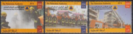 Palästina Mi.Nr. 268-70 Int.Tag Des Zivilschutzes, Feuerwehr (3 Werte) - Palestine