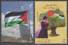 Palästina Mi.Nr. 374-75 Tag Der Flagge (2 Werte) - Palestine