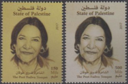 Palästina MiNr. 385-86 Fadwa Touqan, Schriftstellerin (2 Werte) - Palestine