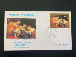 Enveloppe 1er Jour "Noël - Lorenzo Lotto" 20/12/1980 - PA107 - Wallis Et Futuna - FDC