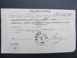 Föladó Vevény Pozsony Bratislava Slovakia 1874 /// P5154 - Briefe U. Dokumente