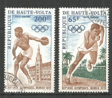 Upper Volta 1972 Year, Used CTO Set Sport - Upper Volta (1958-1984)