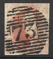 OBP8 Met 4 Randen Met Balkstempel P73 17B Liege ( Zie Scans) - 1851-1857 Medaillons (6/8)