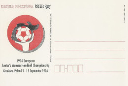 Poland Postcard Bez. Gdansk 1996.VII.01: Sport Cetniewo European Junior's Women Handball Championship - Stamped Stationery