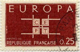 France Poste Obl Yv:1396 Mi:1450 Europa Cept Sigle Stylisé (Beau Cachet Rond) (Thème) - 1963