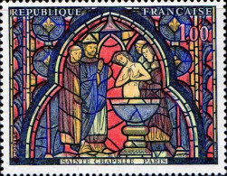 France Poste N** Yv:1492 Mi:1559 Ste Chapelle Paris Vitrail (Thème) - Vidrios Y Vitrales