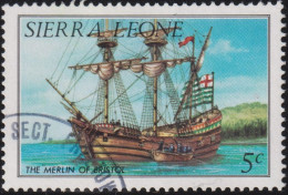 1984  Sierra Leone ° Mi:SL 767IA, Sn:SL 640, Yt:SL 603, Sg:SL 821A, The Merlin Of Bristol, Ships (1984) - Sierra Leone (1961-...)