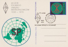 Poland Postmark D70.10.09 KRAKOW.01: Polish Amateur Radio Union 40y. (analogous) - Entiers Postaux