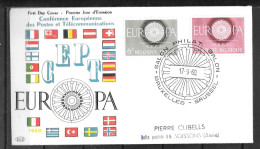 1960 - FDC - BELGIQUE - 16 - 7 - 1960