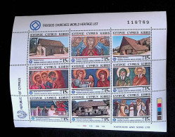 CL, Bloc De 9 Timbres Neufs, Block, 668-676, Chypre, Republic Of Cyprus, 1987, Troodos Churches, Frais Fr 1.85 E - Nuevos