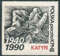 Poland SOLIDARITY (S036): KPN Katyn (1) Hand - Vignette Solidarnosc