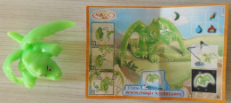 51  Kinder Surprise  Série Dragons Dragon Vert Avec Bpz - Andere & Zonder Classificatie