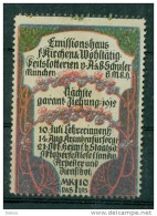 Werbemarke Cinderella Poster Stamp Wohltätikeitslotterien München 1912 Oktoberfest #453 - Erinnofilia