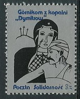 Poland SOLIDARITY (S614): Miners From The Mine Dimitrov (blue) - Solidarnosc Labels