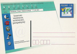 Poland Postcard Cp. 1256: Internet Phone, Computer - Entiers Postaux