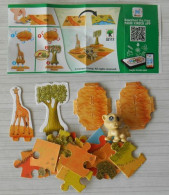 64 Kinder Puzzle Double Face Animaux De La Savane Natoons SE112 Avec Bpz (complet) - Autres & Non Classés