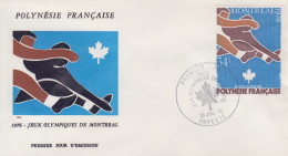 Enveloppe  FDC  1er  Jour   POLYNESIE    Jeux  Olympiques   MONTREAL   1976 - Ete 1976: Montréal