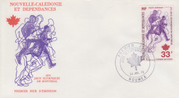 Enveloppe   FDC  1er  Jour    NOUVELLE  CALEDONIE     Jeux  Olympiques   MONTREAL    1976 - Verano 1976: Montréal