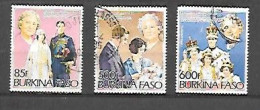 TIMBRE OBLITERE DU BURKIN AVEC CACHET POSTAL DE 1985 N° MICHEL 1013/15 - Burkina Faso (1984-...)