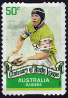 AUSTRALIA 2008 QEII 50c Multicoloured, Centenary Of Rugby League-Raiders Self Adhesive FU - Gebraucht