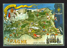 Carte Géographique -Roussillon- Perpignan, Thuir, Ceret, Le Boulou, Collioure, Prades, Argeles, Salses , Banyuls - Landkarten