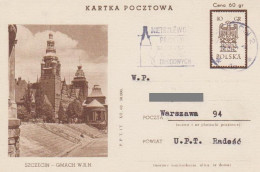 Poland Postcard Used Cp 205 B IV.01: Szczecin Town Hall (postal Circulation) - Postwaardestukken