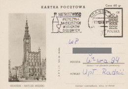 Poland Postcard Used Cp 205 C I.01: Gdansk Town Hall (postal Circulation) - Entiers Postaux