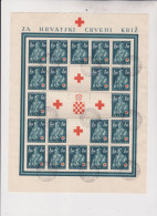 CROATIA WW II, 1941 Red Cross Set In Sheets Used - Croazia