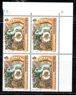 ITALIA REPUBBLICA ITALY REPUBLIC1996 PATRIMONIO ARTISTICO MUSEO DELL'IMMAGINE POSTALE DI BELVEDERE OSTRENSE QUARTINA MNH - 1991-00: Mint/hinged